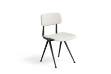 Billede af HAY Result Chair Full Upholstery SH: 46 cm - Black Powder Coated Steel/Steelcut 220