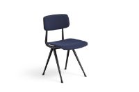 Billede af HAY Result Chair Full Upholstery SH: 46 cm - Black Powder Coated Steel/Steelcut Trio 796