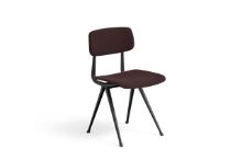 Billede af HAY Result Chair Full Upholstery SH: 46 cm - Black Powder Coated Steel/Remix 373