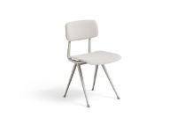 Billede af HAY Result Chair Full Upholstery SH: 46 cm - Beige Powder Coated Steel/Steelcut Trio 205
