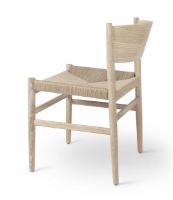 Billede af Mater Nestor Sidechair SH: 44 cm - White Oak/Natural Paper Cord Seat 