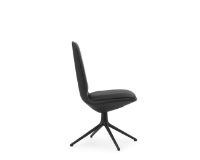 Billede af Normann Copenhagen Off Chair Lav m. Pude H: 100,8 cm - Black/Ultra Leather Black