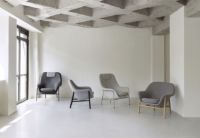 Billede af Normann Copenhagen Drape Lounge Chair Low Oak H: 85 cm - Steelcut Trio 253 / Ultra Leather Lava