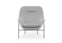 Billede af Normann Copenhagen Drape Lounge Chair High Steel H: 103 cm - Hallingdal 0110