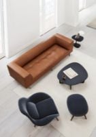 Billede af Fredericia Furniture 4511 Delphi 3. Pers Sofa L: 240 cm - Cognac 370/Børstet Alu