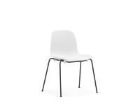 Billede af Normann Copenhagen Form Stol Stabelbar SH: 44,2 cm - Hvid/Sort