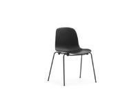 Billede af Normann Copenhagen Form Stol Stabelbar SH: 44,2 cm - Sort/Sort