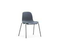 Billede af Normann Copenhagen Form Stol Stabelbar SH: 44,2 cm - Blå/Sort