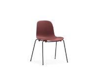 Billede af Normann Copenhagen Form Stol Stabelbar SH: 44,2 cm - Rød/Sort