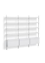 Billede af HAY Pier System 123 3 Columns 242x209 cm - PS White Steel/Clear Anodised Profiles