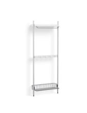 Billede af HAY Pier System 1041 1 Column 82x209 cm - PS White Steel/Clear Anodised Profiles/Chromed Wire Shelf