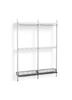 Billede af HAY Pier System 1042 2 Columns 162x209 cm - PS White Steel/Clear Anodised Profiles/Anthracite Wire Shelf