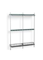 Billede af HAY Pier System 1042 2 Columns 162x209 cm - PS Blue Steel/Clear Anodised Profiles/Anthracite Wire Shelf