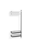 Billede af HAY Pier System 1050 Add-On 80x209 cm - PS White Steel/Black Anodised Profiles/Anthracite Wire Shelf