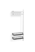 Billede af HAY Pier System 1050 Add-On 80x209 cm - PS White Steel/Clear Anodised Profiles/Anthracite Wire Shelf