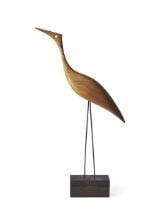 Billede af Warm Nordic Beak Bird Tall Heron 19x36 cm - Olieret Eg