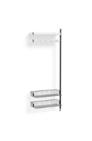 Billede af HAY Pier System 1050 Add-On 80x209 cm - PS White Steel/Black Anodised Profiles/Chromed Wire Shelf