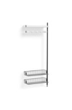 Billede af HAY Pier System 1050 Add-On 80x209 cm - PS White Steel/Black Anodised Profiles/Chromed Wire Shelf