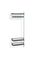 Billede af HAY Pier System 1050 Add-On 80x209 cm - PS Blue Steel/Clear Anodised Profiles/Anthracite Wire Shelf