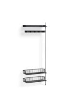 Billede af HAY Pier System 1050 Add-On 80x209 cm - PS Black Steel/Clear Anodised Profiles/Anthracite Wire Shelf