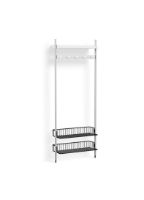 Billede af HAY Pier System 1051 1 Column 82x209 cm - PS White Steel/Clear Anodised Profiles/Anthracite Wire Shelf