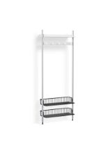 Billede af HAY Pier System 1051 1 Column 82x209 cm - PS White Steel/Clear Anodised Profiles/Anthracite Wire Shelf