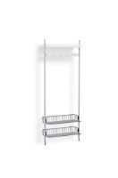 Billede af HAY Pier System 1051 1 Column 82x209 cm - PS White Steel/Clear Anodised Profiles/Chromed Wire Shelf