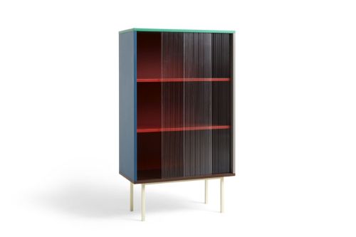 HAY Colour Cabinet Tall w. Glass Doors 75x39x130 cm - Multi