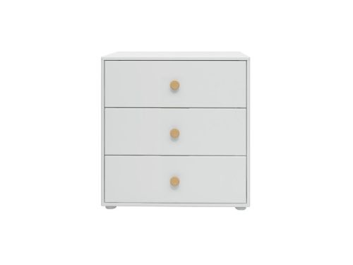 FLEXA Roomie Kommode 3 Skuffer H: 74,5 cm - Hvid/Eg