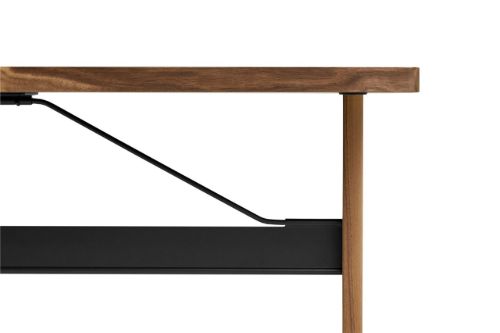 HAY Passerelle Desk 140x65x74 cm - Walnut/Ink Black Crossbar
