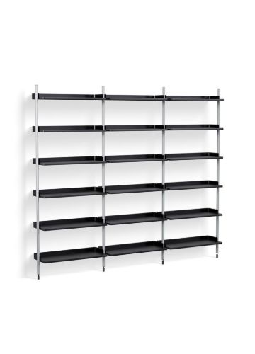 HAY Pier System 103 3 Columns 242x209 cm - PS Black Steel/Clear Anodised Profiles