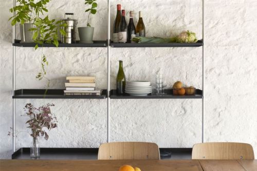 HAY Pier System 112 2 Columns 162x209 cm - PS Black Steel/Clear Anodised Profiles