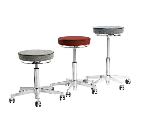 Vermund VL66 Taburet SH: 44-64 cm - Sort/Grå