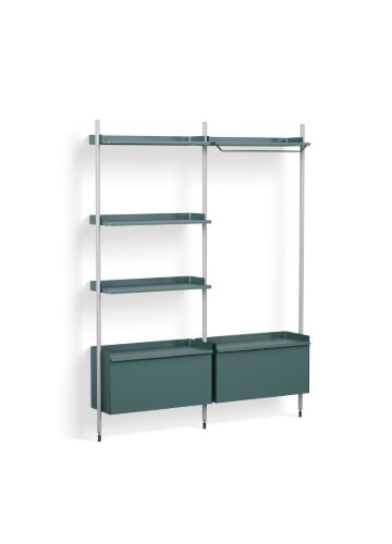 HAY Pier System 1082 2 Columns 162x209 cm - PS Blue Steel/Clear Anodised Profiles