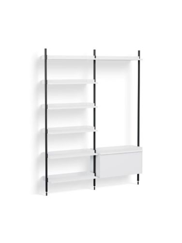 HAY Pier System 152 2 Columns 162x209 cm - PS White Steel/Black Anodised Profiles