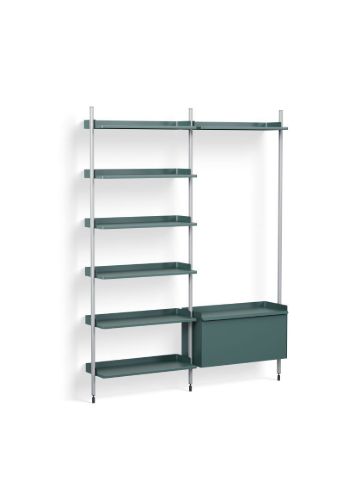 HAY Pier System 152 2 Columns 162x209 cm - PS Blue Steel/Clear Anodised Profiles