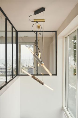 Design By Us Limbo L: 90 cm incl. 2x Tube Bulb Plissé - Brown Emperador