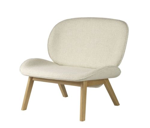 FDB Møbler L32 Suru Loungestol H: 82 cm - Eg/Lys Beige