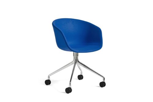HAY AAC 25 About A Chair SH: 46 cm - Polished Aluminium/Divina 756