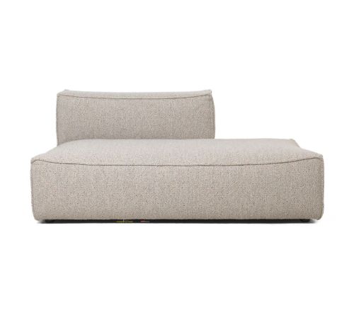 Ferm Living Catena Sofa Open End Right L301 Confetti Bouclé 170x108 cm - Light Grey