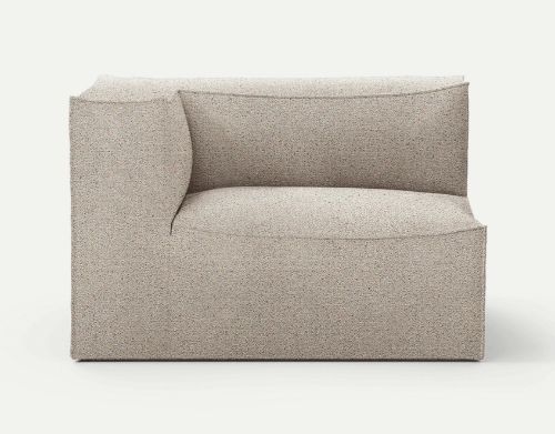 Ferm Living Catena Armrest Left L400 Confetti Boucle 76x138 cm - Light Grey