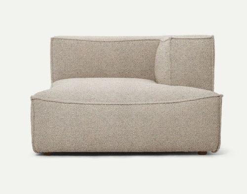 Ferm Living Catena Sofa Chaise Longue Right L601 Confetti Boucle 108x108 cm - Light Grey