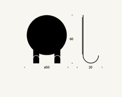 FROST NOVA2 Bruseskraber krog Ø: 5 cm - Poleret Kobber