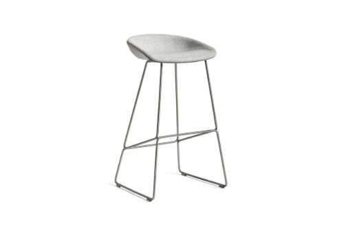 HAY AAS 39 About A Stool Full Upholstery SH: 75 cm - Stainless Steel/Divina Melange 120