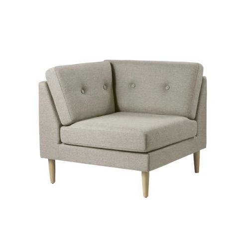 FDB Møbler L42 Firhøj Hjørne Sofamodul B: 90 cm - Beige
