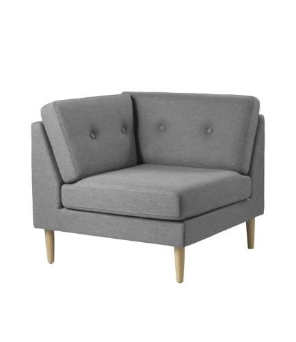 FDB Møbler L42 Firhøj Hjørne Sofamodul B: 90 cm - Grå