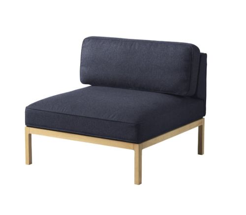 FDB Møbler L37 7-9-13 Midtermodul 90x90 cm - Dark Blue/Main Line Flax