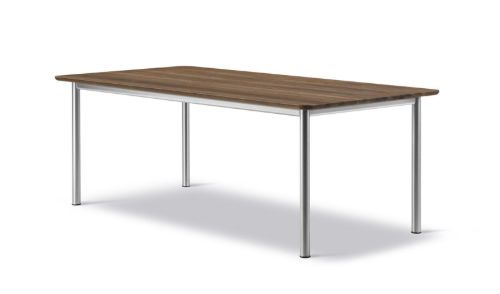 Fredericia Furniture 6631 Plan Bord 200x100 cm - Røget Eg/Børstet Stål