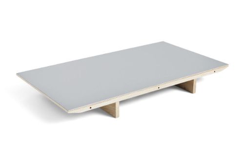 HAY CPH30 Extendable Leaf 50x80 cm - Lacquered Oak/Grey Linoleum