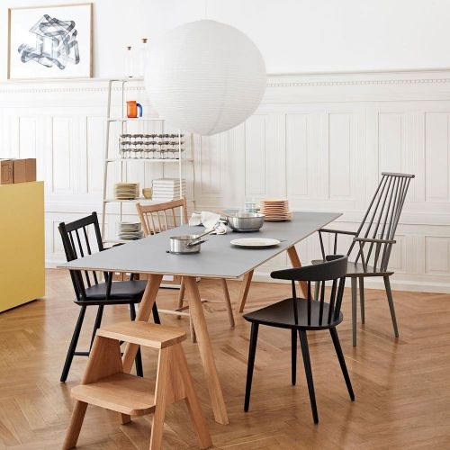 HAY CPH30 Extendable Leaf 50x80 cm - Lacquered Oak/Grey Linoleum